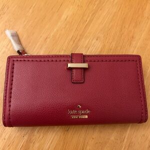 Kate Spade New York continental wallet with gold hardware